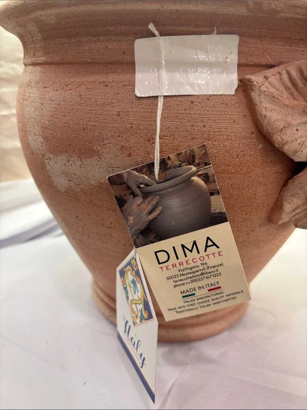 DIMA Terrecotte Rose Motif Terracotta Planter
